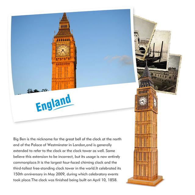 بزل 3D على شكل ساعة بيج بن 44 قطعة CubicFun 3D Puzzle Big Ben London - SW1hZ2U6NjkzNjk5