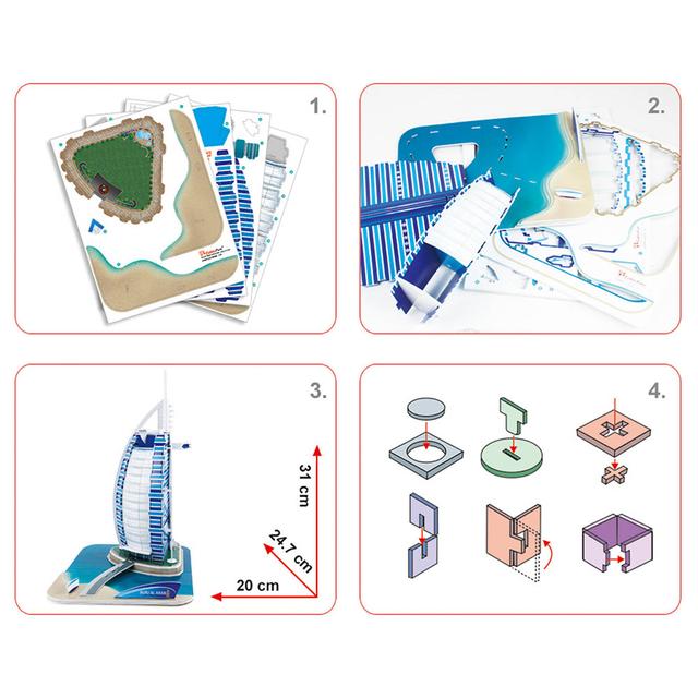 CubicFun - 3D Puzzle Burj Al Arab - 46pc - SW1hZ2U6NjkzNjY1