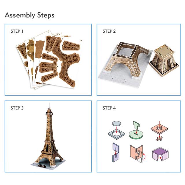 بزل 3D على شكل برج ايفل 39 قطعة CubicFun 3D Puzzle Eiffel Tower - SW1hZ2U6NjkzNjQ4