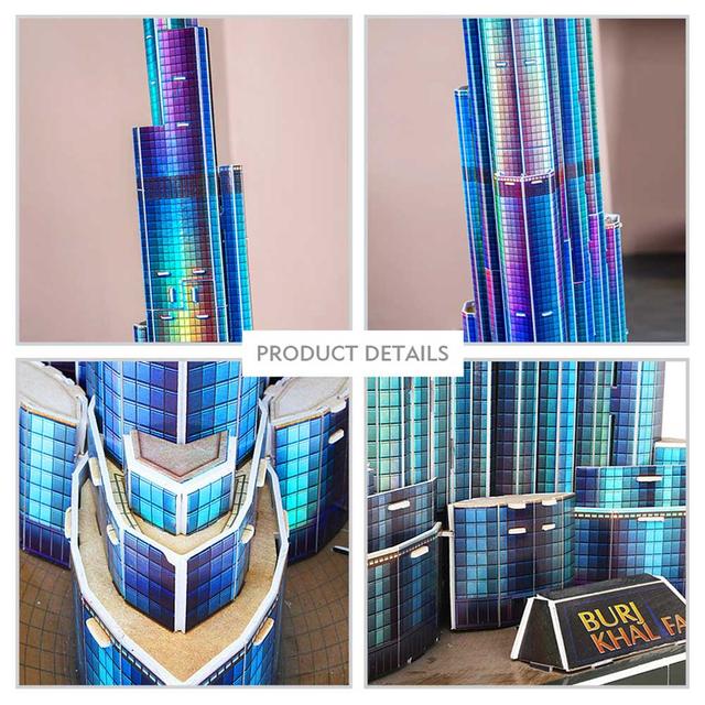 بزل 3D على شكل برج خليفة 136 قطعة مع إضاءة LED CubicFun 3D Puzzle LED Burj Khalifa - SW1hZ2U6Njk0MjU2