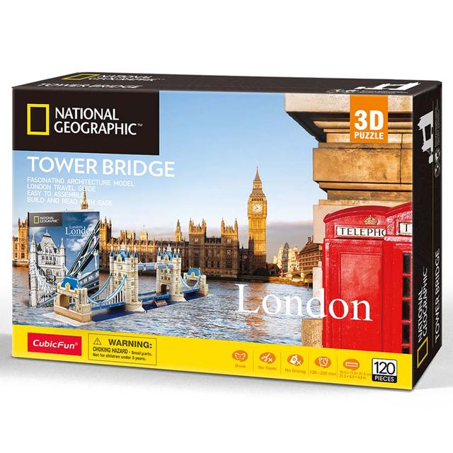 بزل 3D على شكل برج وجسر 120 قطعة CubicFun 3D Puzzle Tower Bridge - SW1hZ2U6NjkzMTM0