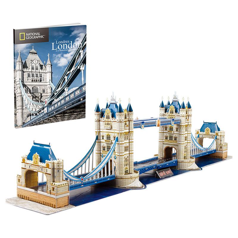 بزل 3D على شكل برج وجسر 120 قطعة CubicFun 3D Puzzle Tower Bridge
