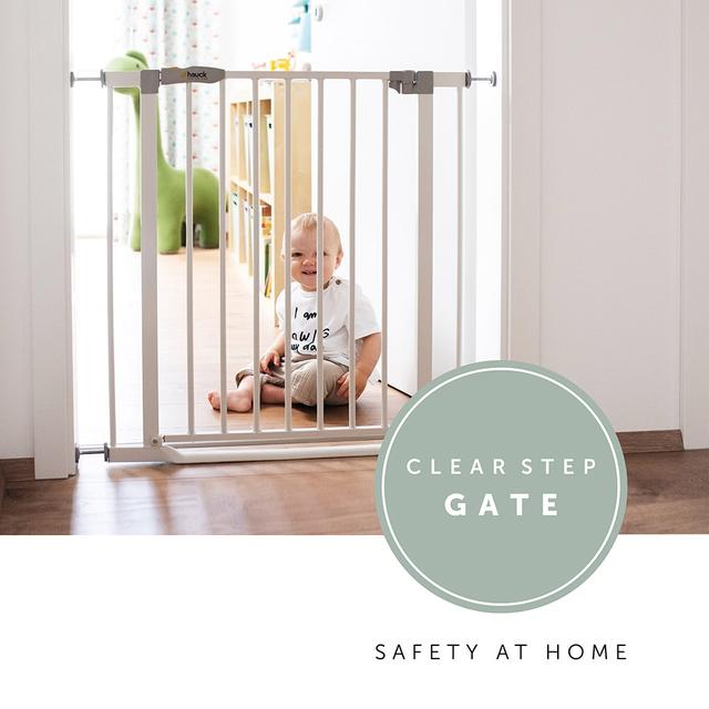 بوابة أمان معدنية لحماية الأطفال 75-80 سم مع بوابة تمديد 21 سم هوك Hauck - Clear Step Gate 75-80cm & Extension 21cm - SW1hZ2U6Njk4ODMx
