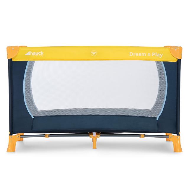 سرير اطفال سفري بنوافذ شبكية كحلي و أصفر من هوك Hauck Dream'N Play Travel Cot Yellow/Blue/Navy - SW1hZ2U6Njk3ODkz