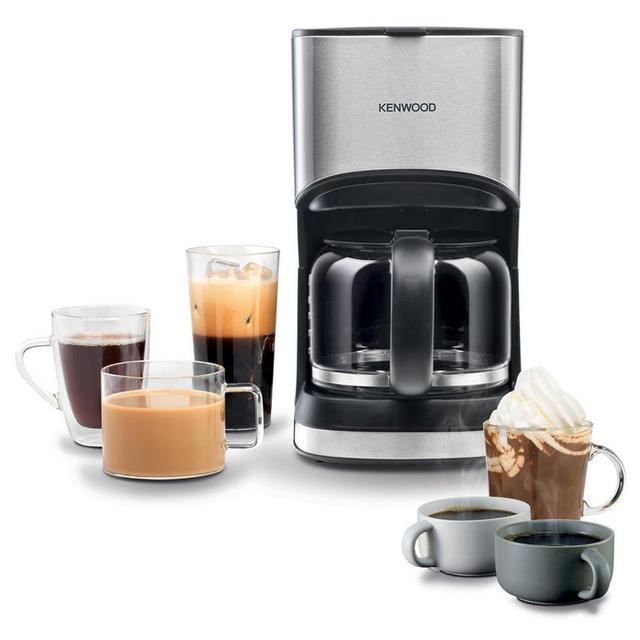 Kenwood 900W Drip Coffee Maker, 12 Cups - Silver/Black - SW1hZ2U6Njk4OTc2