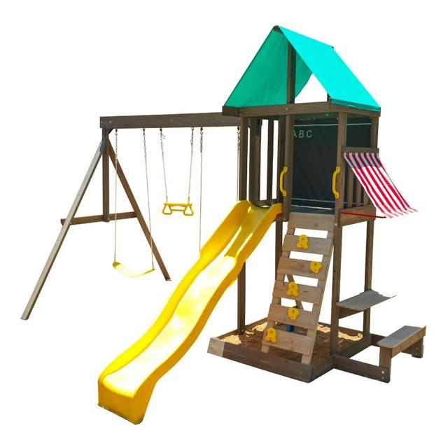 ألعاب خارجية للأطفال كيد كرافت Kidkraft Newport Wooden Playset - SW1hZ2U6NzAwMDE4