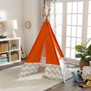 خيمة العاب اطفال قماشية بعوارض خيزان برتقالية كيد كرافت KidKraft Canvas With Bamboo Beams Orange Teepee Tents - SW1hZ2U6Njk5ODQz