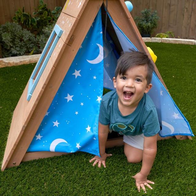 خيمة اللعب للأطفال كيد كرافت Kidkraft A-Frame Hideaway & Climber - SW1hZ2U6Njk5MjE2