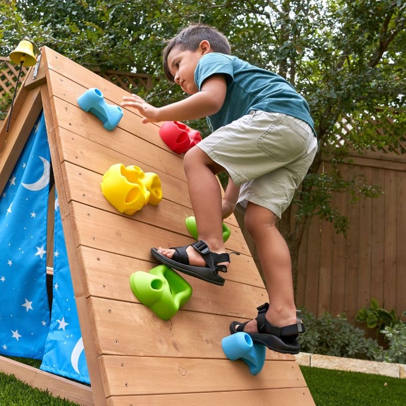 خيمة اللعب للأطفال كيد كرافت Kidkraft A-Frame Hideaway & Climber - 9}