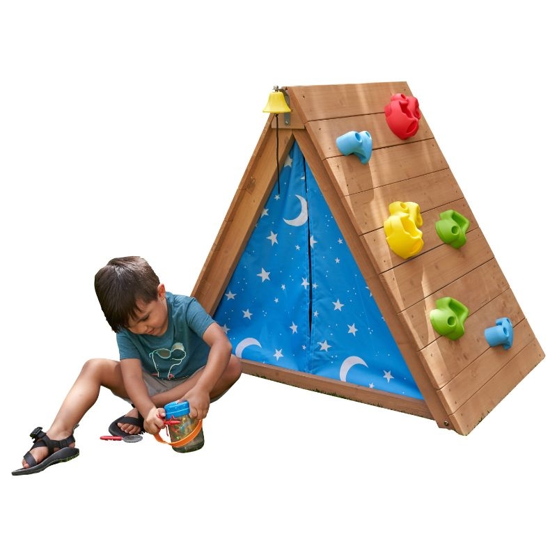 خيمة اللعب للأطفال كيد كرافت Kidkraft A-Frame Hideaway & Climber - 1}
