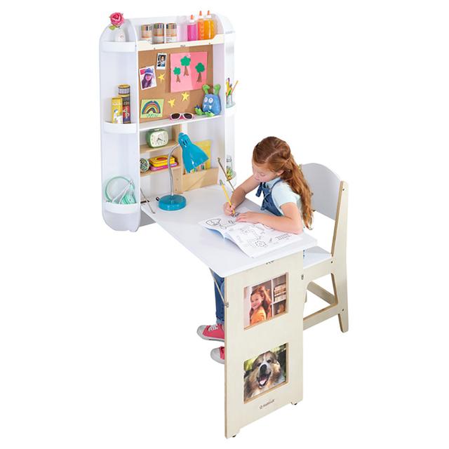مكتبة للأطفال كيد كرافت Kidkraft Arches Floating Wall Desk & Chair - SW1hZ2U6Njk5NTM5