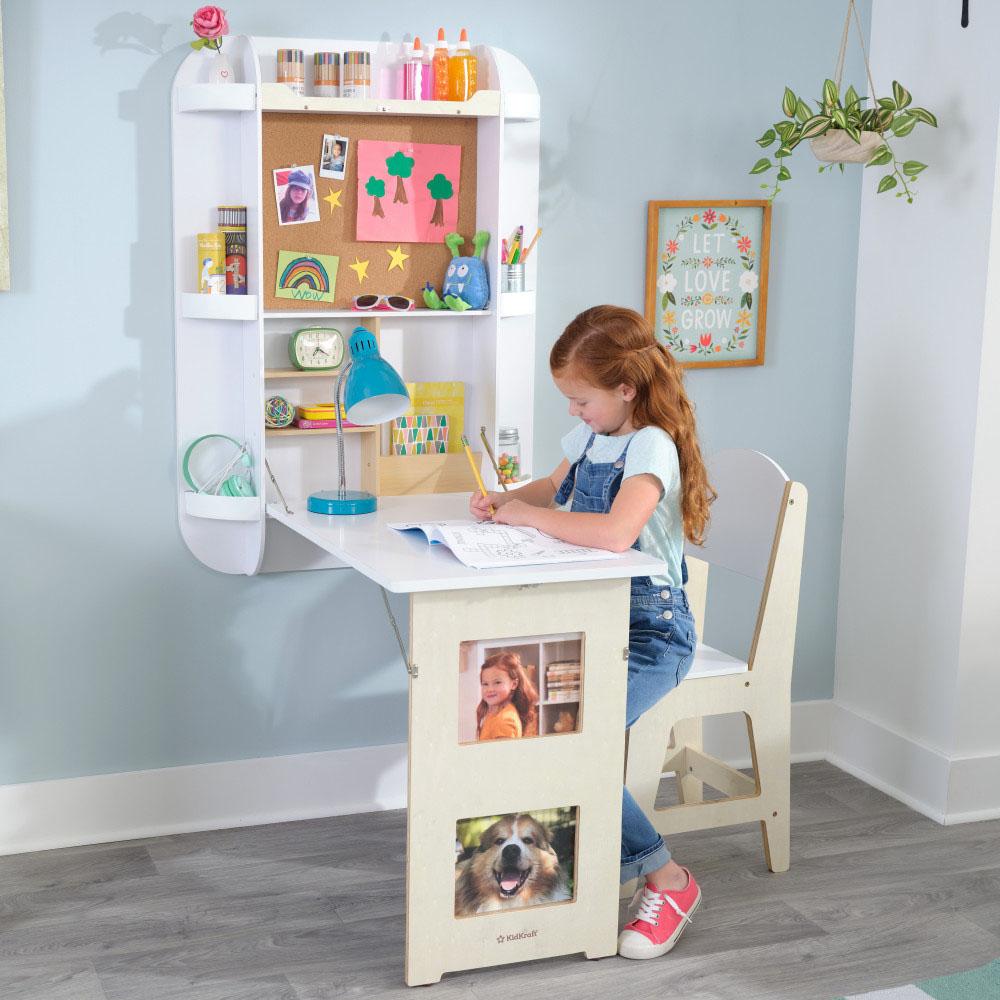 مكتبة للأطفال كيد كرافت Kidkraft Arches Floating Wall Desk & Chair - cG9zdDo2OTk1NDE=