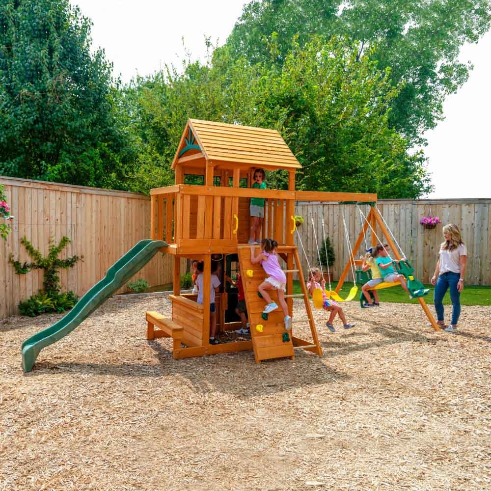 ألعاب خارجية للأطفال كيد كرافت KidKraft Ashberry Wooden Swing Set