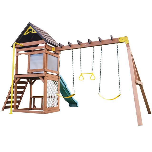 ألعاب خارجية للأطفال كيد كرافت Kidkraft Creative Cove Swing Set - SW1hZ2U6NzAwMTc0
