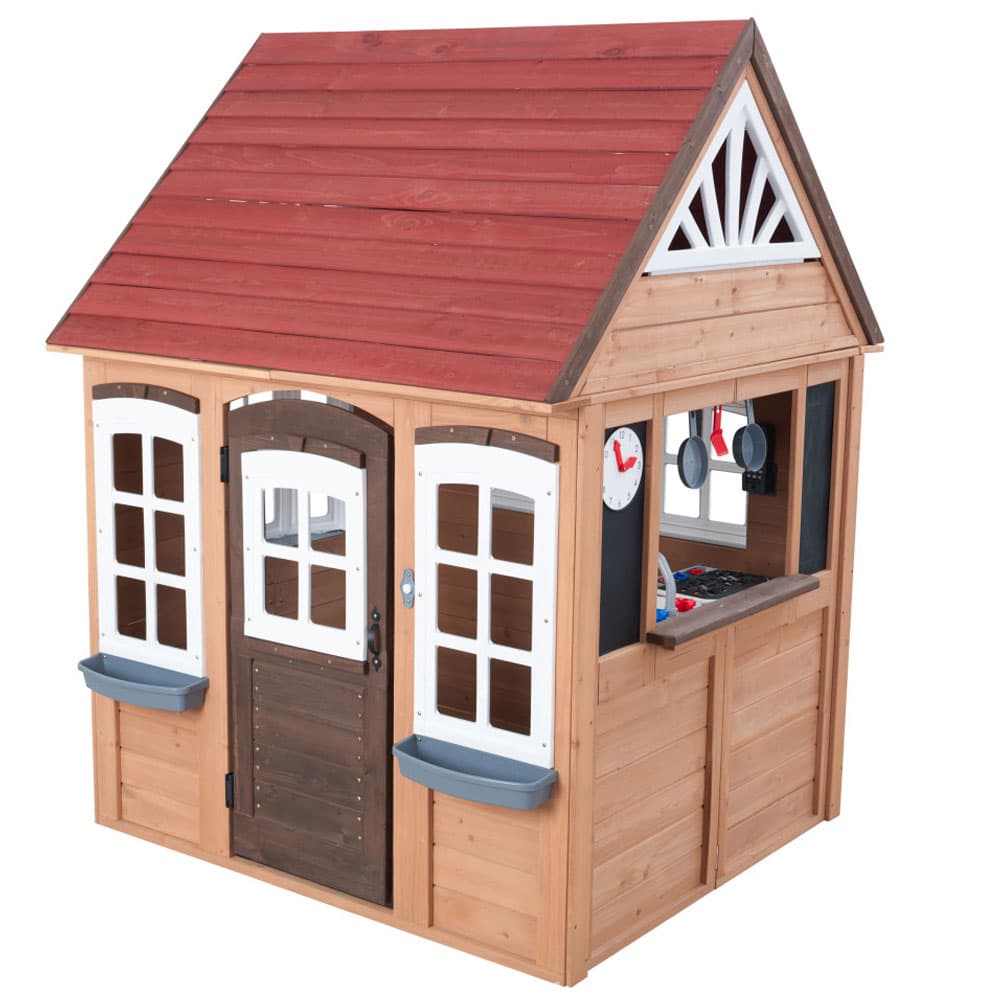بيت خشبي للاطفال بني كيد كرافت Kidkraft Brown Fairmeadow Wooden Playhouse