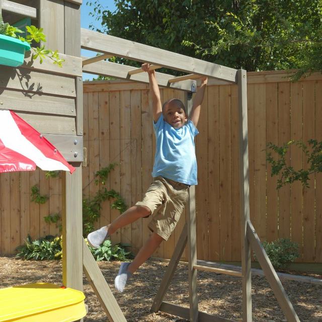 ألعاب خارجية للأطفال كيد كرافت Kidkraft Hampton Wooden Swing Set - SW1hZ2U6NzAwMDEx