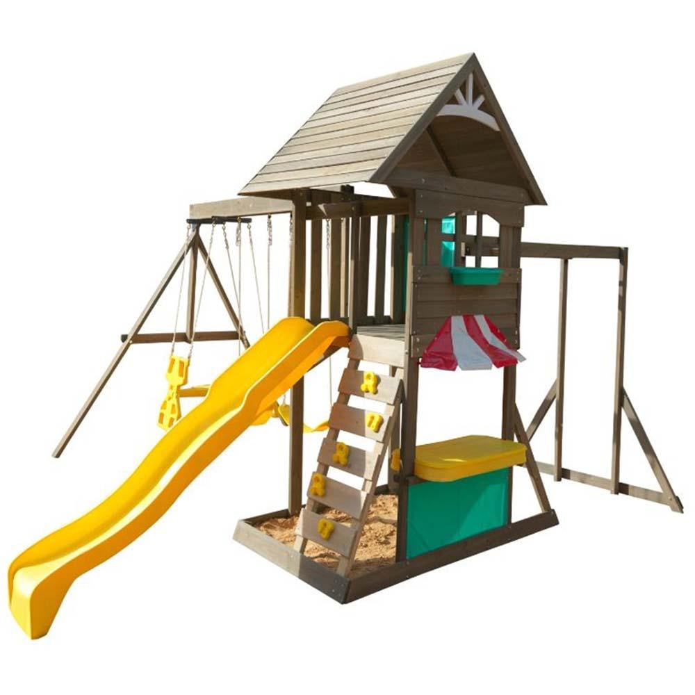 ألعاب خارجية للأطفال كيد كرافت Kidkraft Hampton Wooden Swing Set