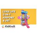 لعبة الطيارة للأطفال كيد كرافت Kidkraft Luxe Life 2-in-1 Doll Airport & Jet - SW1hZ2U6Njk5NjI4