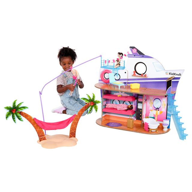 منزل اللعب للأطفال كيد كرافت Kidkraft Luxe Life 2-in-1 Doll Cruise Ship & Island - SW1hZ2U6Njk5NjUx