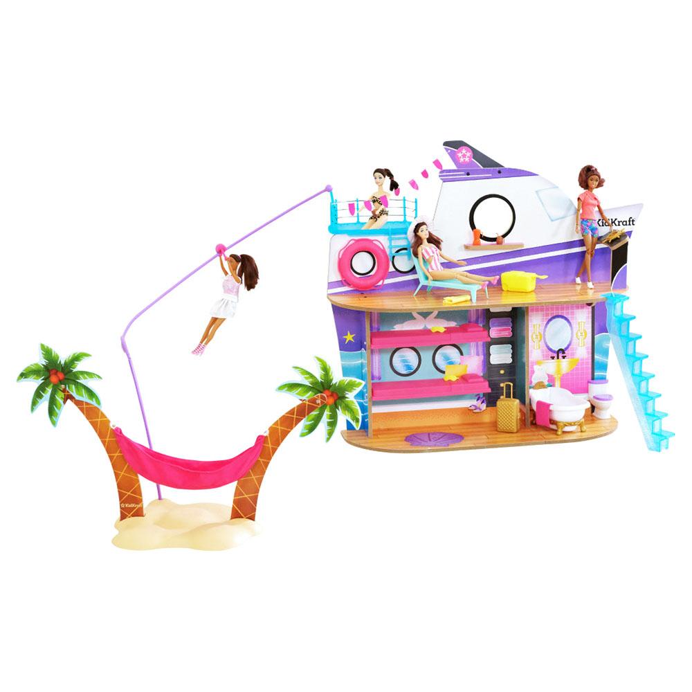 منزل اللعب للأطفال كيد كرافت Kidkraft Luxe Life 2-in-1 Doll Cruise Ship & Island