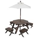 طاولة وكراسي للأطفال كيد كرافت Kidkraft Octagon Table, Stools & Umbrella Set - SW1hZ2U6Njk5Njcw