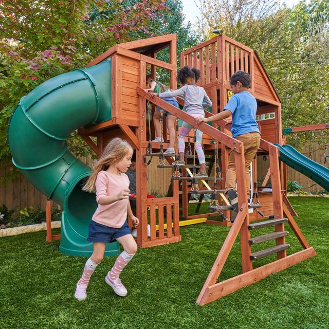 ألعاب خارجية للأطفال كيد كرافت Kidkraft Outdoor Odyssey Swing Set - SW1hZ2U6NzAwMTU1