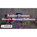 منزل اللعب للأطفال كيد كرافت Kidkraft Rainbow Dreamers Unicorn Mermaid Dollhouse - SW1hZ2U6Njk5MzY3