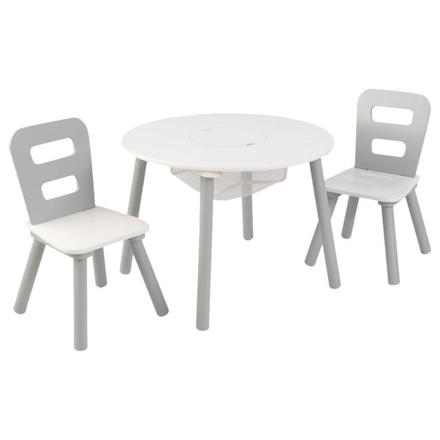 طاولة وكراسي الأطفال كيد كرافت Kidkraft Round Storage Table & 2 Chair - SW1hZ2U6Njk5Njk4