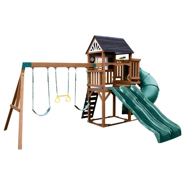 ألعاب خارجية للأطفال كيد كرافت Kidkraft Timberlake Swing Set - SW1hZ2U6NzAwMTky