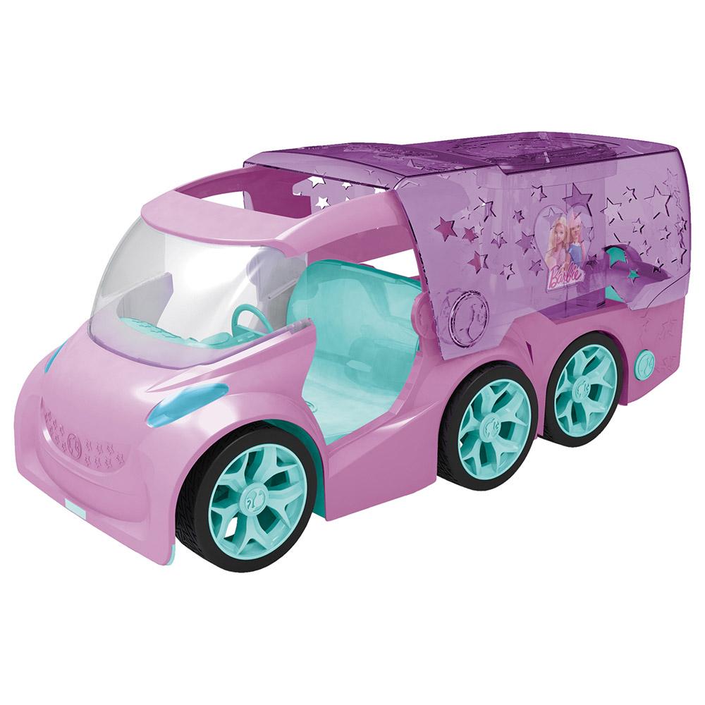 لعبة سيارة تحكم عن بعد للأطفال 5كم/س - زهري Barbie RC Cruiser Dj Express Deluxe Car-Mondo