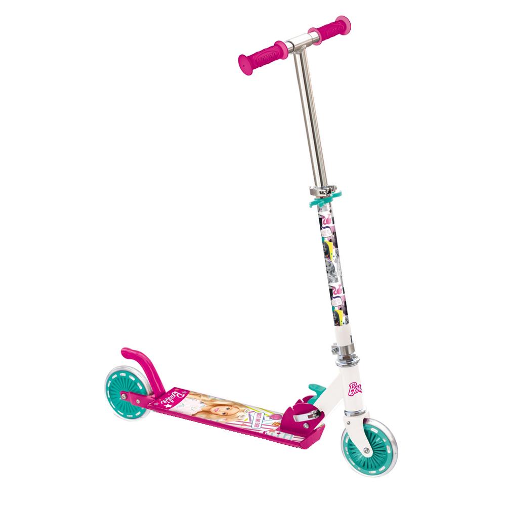 سكوتر اطفال قابل للطي - وردي Mondo - Barbie Scooter 2-Wheel