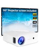 Wownect Mini Android Projector 7000 Lumens Screen With Projector Screen 150in - SW1hZ2U6NzA1NTE4