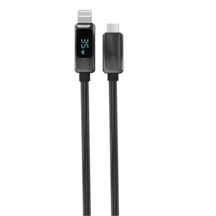 سلك تايب سي ايفون لايتننج سريع 1.2 متر بورودو Porodo 35W Braided USB-C To Lightning Cable