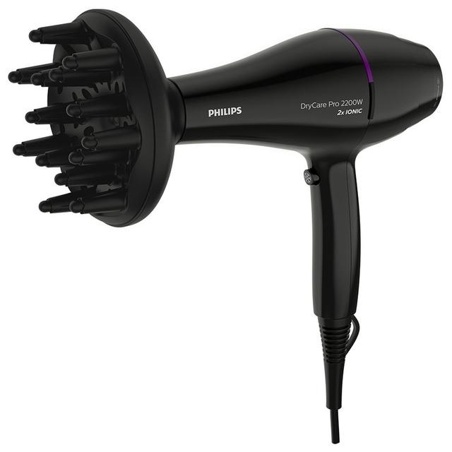 Philips BHD274/03 Drycare Pro Hairdryer With Diffuser Black - SW1hZ2U6NzAwNDQ2