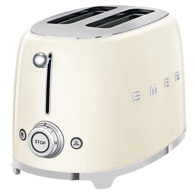 Smeg 2 Slice Toaster 50's Retro Style - Cream - SW1hZ2U6NzAxNzQw