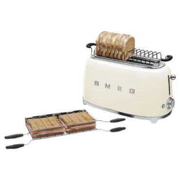 توستر 4 قطعة 1500واط كريمي سميج Smeg Toaster 4 Slice