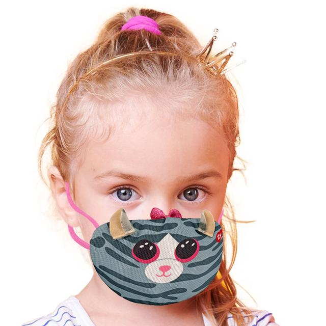 قناع وجه للأطفال لون رمادي Ty Beanie Boo Face Mask Cat Kiki - SW1hZ2U6Njk0NTM0
