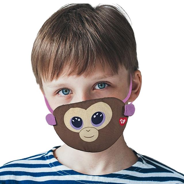 قناع وجه للأطفال لون بني Ty Beanie Boo Face Mask Monkey Coconut - SW1hZ2U6Njk0MTI3