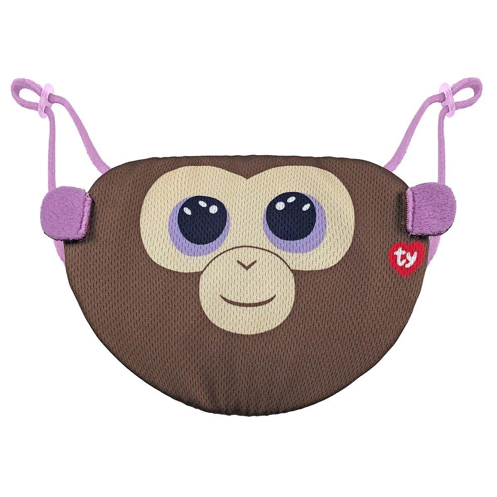 قناع وجه للأطفال لون بني Ty Beanie Boo Face Mask Monkey Coconut