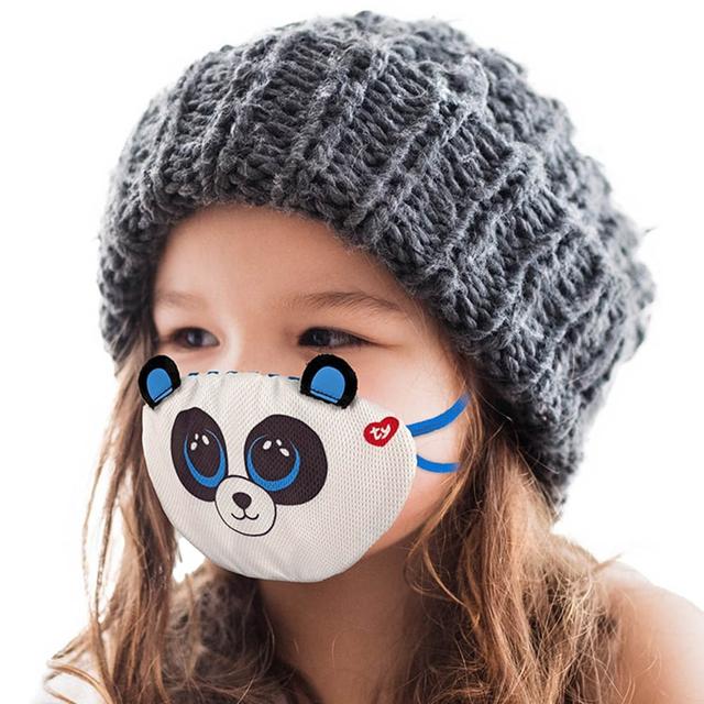 قناع وجه للأطفال لون أبيض Ty Beanie Boo Face Mask Panda Bamboo - SW1hZ2U6Njk0MTM2