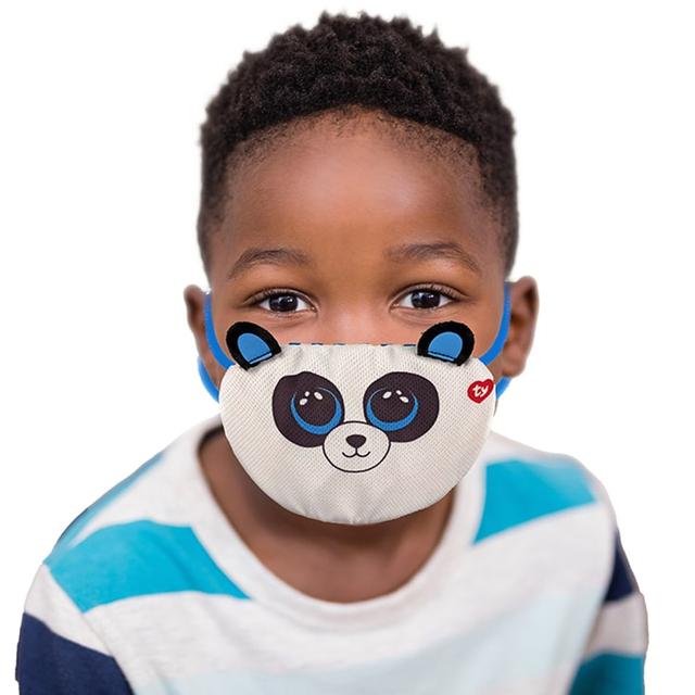 قناع وجه للأطفال لون أبيض Ty Beanie Boo Face Mask Panda Bamboo - SW1hZ2U6Njk0MTM4