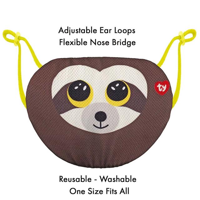 Ty - Beanie Boo Face Mask Sloth Dangler - Brown - SW1hZ2U6Njk0NTUy