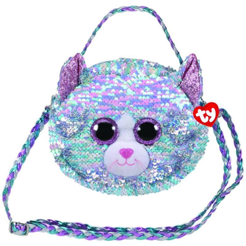 حقيبة يد قطة 8 انش للأطفال تي واي أزرق TY  CAT handbag