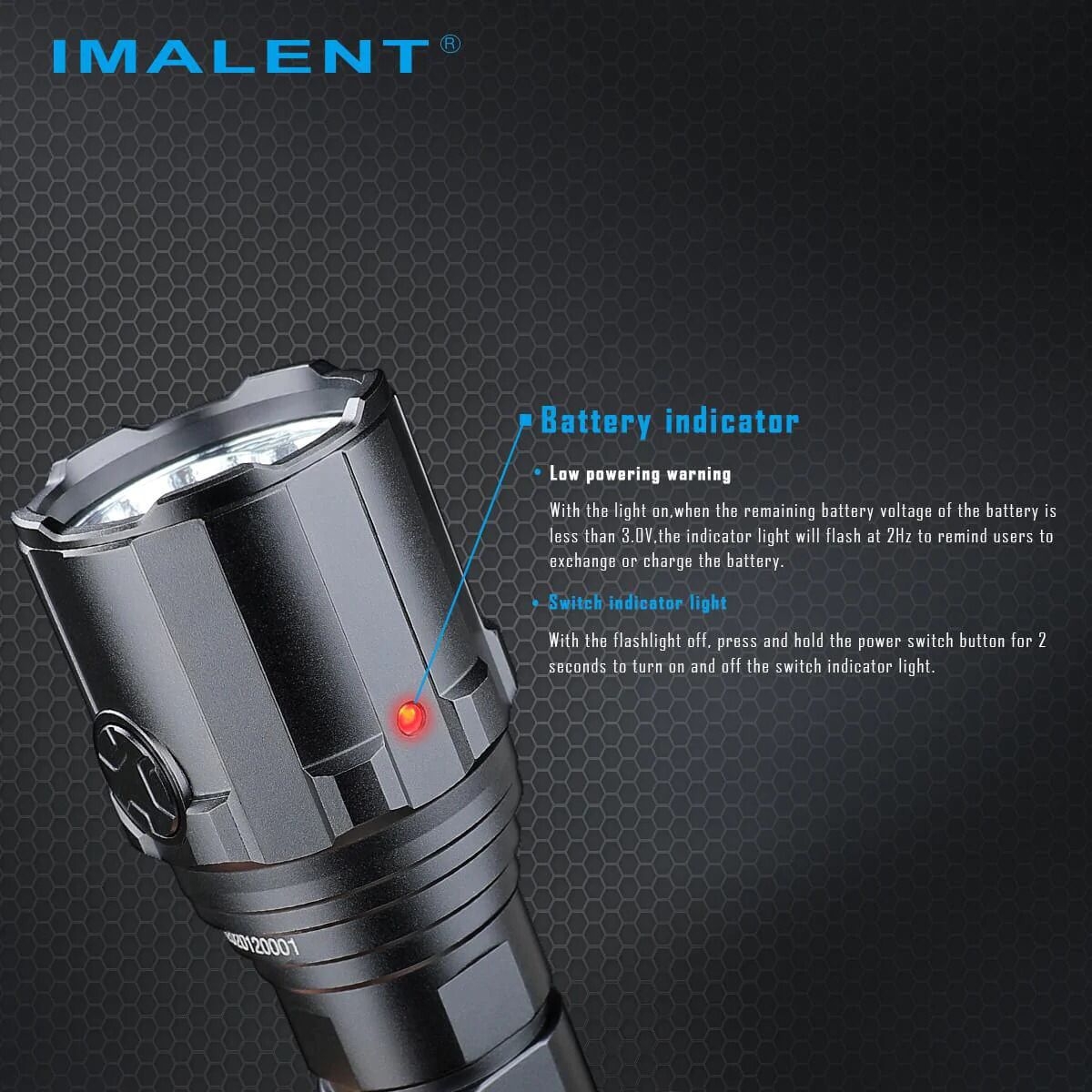 كشاف يدوي قابل لإعادة الشحن Imalent R30C flashlight بقوة 9000 لومن