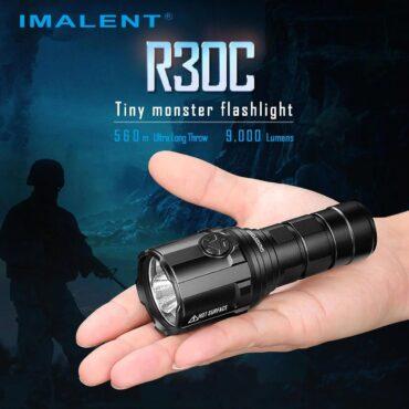 كشاف يدوي قابل لإعادة الشحن Imalent R30C flashlight بقوة 9000 لومن