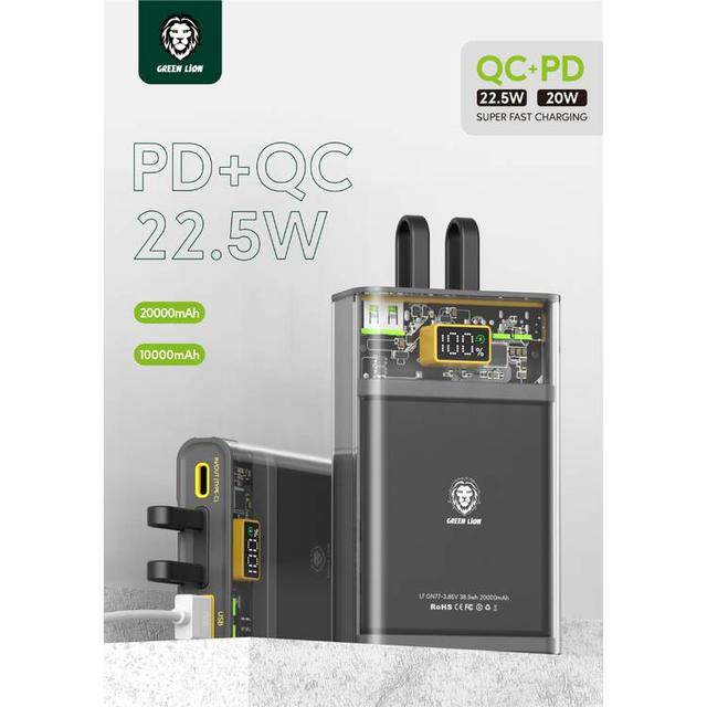 Green Lion Integrated Transparent Power Bank 10000mAh - SW1hZ2U6NzAzNjcy