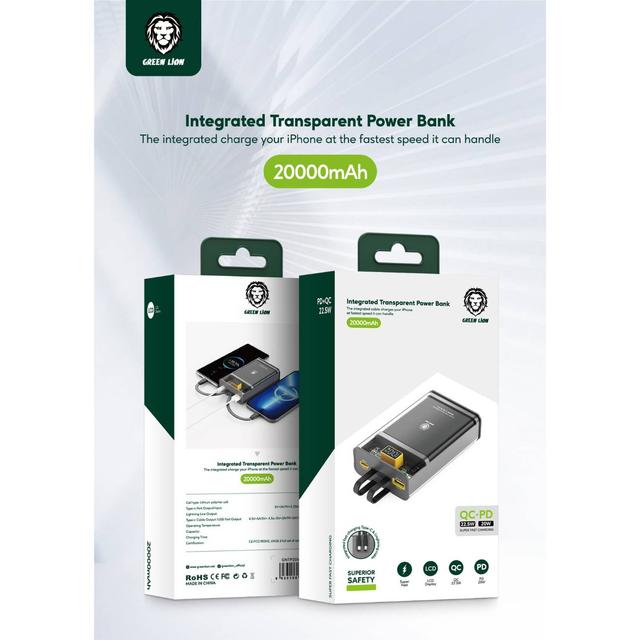 Green Lion Integrated Transparent Power Bank 20000mAh - SW1hZ2U6NzAzNjMw