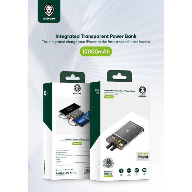 Green Lion Integrated Transparent Power Bank 10000mAh - SW1hZ2U6NzAzNjY2