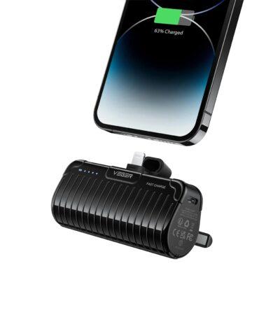 باور بانك محمول للآيفون 5000 مللي أمبير مع ستاند VEGER Mini Portable Power Bank - 1}