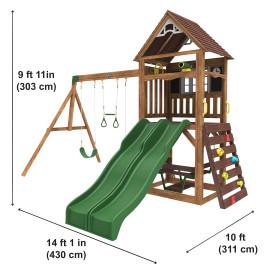ألعاب خارجية للأطفال كيد كرافت Kidkraft Lindale Swing Set - cG9zdDoxNTUzMTIx